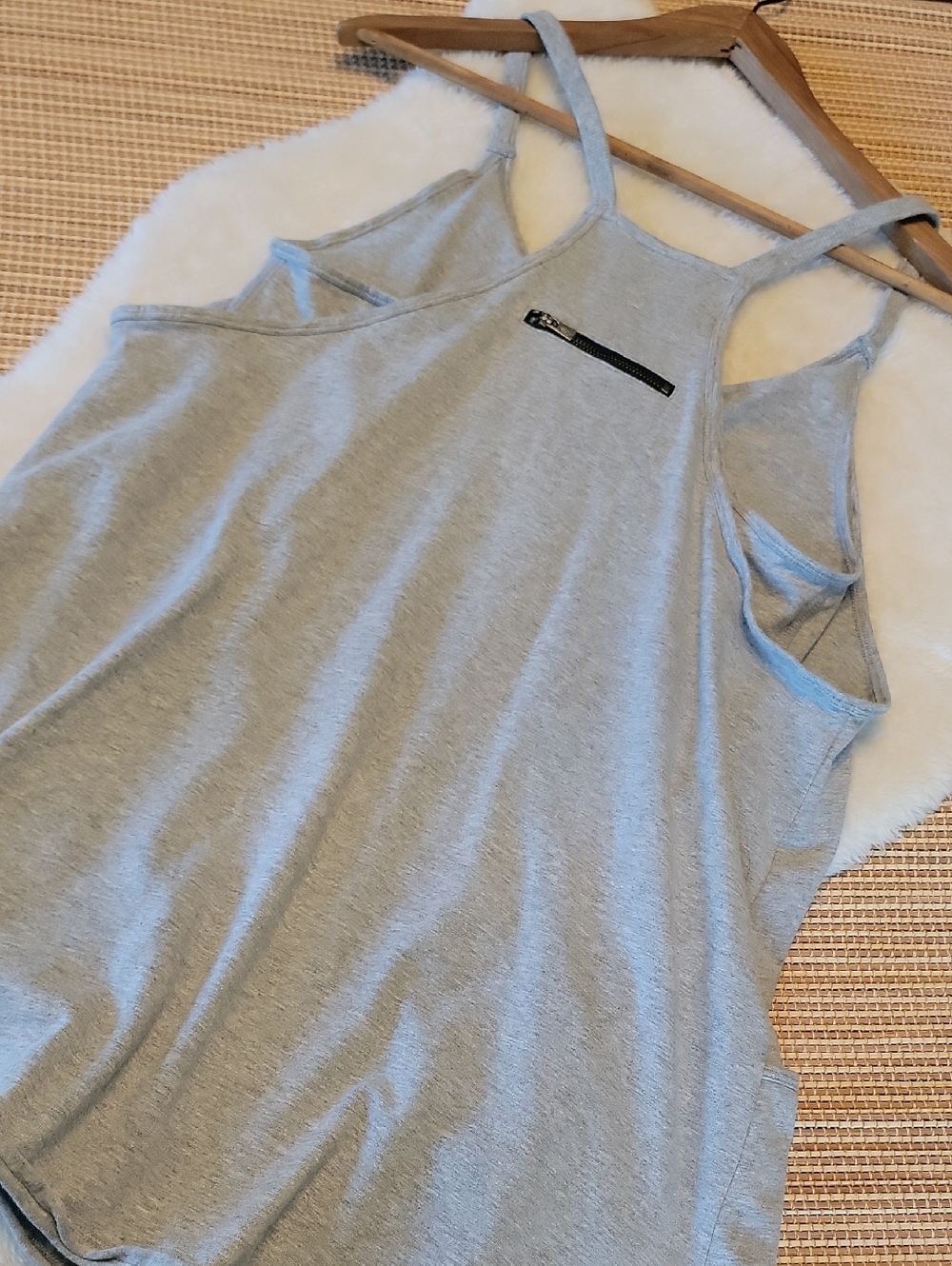 Free People Movement Heathet Grey Hot Shot Mini Tank Dress, Inner Onesie - Picture 4 of 6